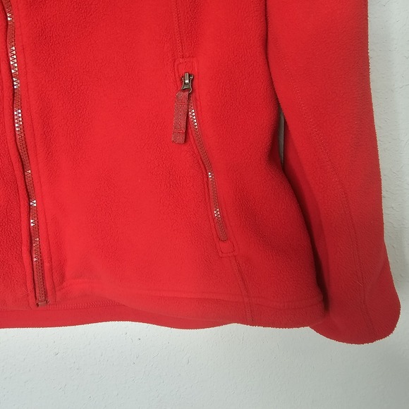 Lands End Polartec Fleece Jacket Womens Large 14/16 Winter Cozy‎ Warm Ski Red - Picture 5 of 10